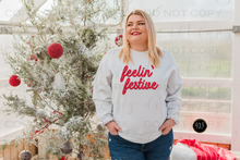 Load image into Gallery viewer, Feelin Festive Faux Tinsel DTF Transfer