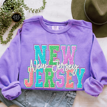 Load image into Gallery viewer, Faux Chenille State DTF Transfer