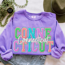 Load image into Gallery viewer, Faux Chenille State DTF Transfer