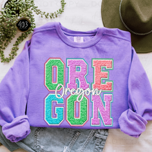 Load image into Gallery viewer, Faux Chenille State DTF Transfer