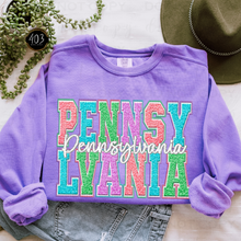 Load image into Gallery viewer, Faux Chenille State DTF Transfer