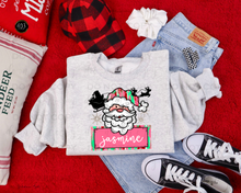 Load image into Gallery viewer, Santa Name Plate Girl DTF Transfer