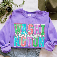 Load image into Gallery viewer, Faux Chenille State DTF Transfer