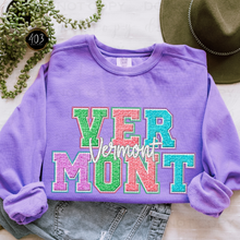 Load image into Gallery viewer, Faux Chenille State DTF Transfer