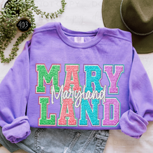 Load image into Gallery viewer, Faux Chenille State DTF Transfer