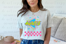 Load image into Gallery viewer, 90's Style Checkered Title/Name DTF Transfer