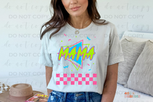 Load image into Gallery viewer, 90's Style Checkered Title/Name DTF Transfer