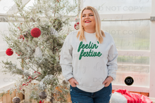 Load image into Gallery viewer, Feelin Festive Faux Tinsel DTF Transfer