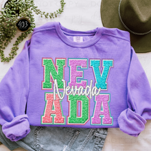 Load image into Gallery viewer, Faux Chenille State DTF Transfer