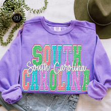 Load image into Gallery viewer, Faux Chenille State DTF Transfer