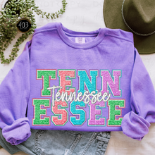 Load image into Gallery viewer, Faux Chenille State DTF Transfer