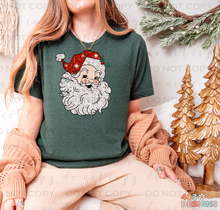 Load image into Gallery viewer, Red Santa Faux Sequin DTF Transfer