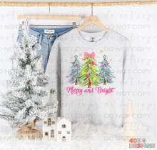 Load image into Gallery viewer, Merry and Bright Trees 10 Pack DTF Transfer