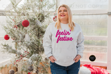 Load image into Gallery viewer, Feelin Festive Faux Tinsel DTF Transfer