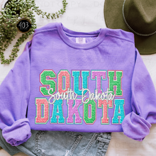 Load image into Gallery viewer, Faux Chenille State DTF Transfer