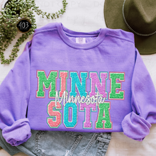 Load image into Gallery viewer, Faux Chenille State DTF Transfer