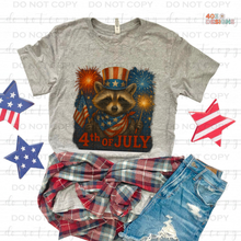 Load image into Gallery viewer, Fourth of July Raccoon DTF Transfer