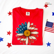 Load image into Gallery viewer, Fourth Of July Sunflower DTF Transfer