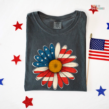 Load image into Gallery viewer, Fourth Of July Sunflower DTF Transfer