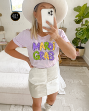 Load image into Gallery viewer, Mardi Gras Bubble Letters DTF Transfer