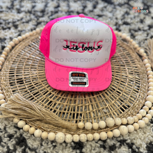 Load image into Gallery viewer, Jesus Is Love Embroidered Trucker Hat