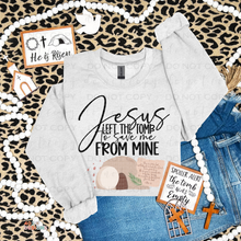 Load image into Gallery viewer, Jesus Left The Tomb DTF Transfer