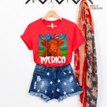 Load image into Gallery viewer, Merica Highland Cow DTF Transfer