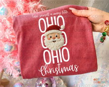 Load image into Gallery viewer, Santa Faux Yarn Christmas States DTF Transfer