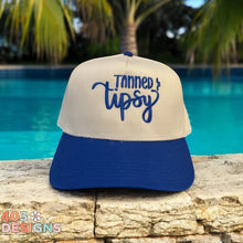 Load image into Gallery viewer, Tanned & Tipsy Embroidered Trucker Hat