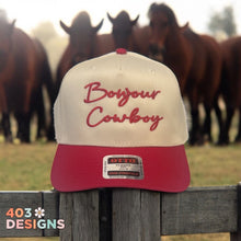 Load image into Gallery viewer, Bonjour Cowboy Embroidered Trucker Hat