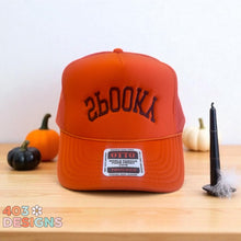 Load image into Gallery viewer, Spooky Embroidered Trucker Hat