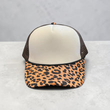 Load image into Gallery viewer, Brown, White & Leopard Blank Foam Hat
