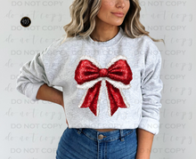 Load image into Gallery viewer, Santa Bow DTF Transfer