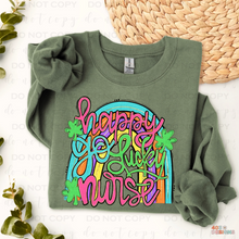 Load image into Gallery viewer, Happy Go Lucky Nurse St. Patrick’s Day Sweatshirt