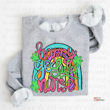 Load image into Gallery viewer, Happy Go Lucky Nurse St. Patrick’s Day Sweatshirt