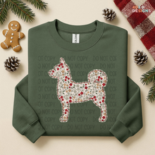 Load image into Gallery viewer, Plaid Floral Dog DTF Transfer