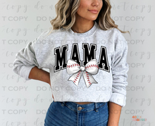 Load image into Gallery viewer, Sports Mama Bow DTF Transfer