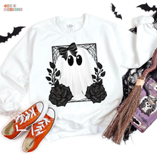 Load image into Gallery viewer, Black White Ghost DTF Transfer