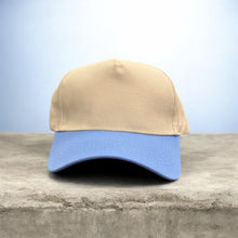 Load image into Gallery viewer, Blue & Tan Blank Twill Hat