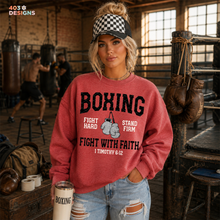 Load image into Gallery viewer, Boxing Fight With Faith DTF Transfer