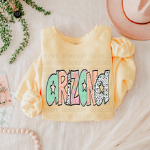 Load image into Gallery viewer, Bright Doodle State DTF Transfer