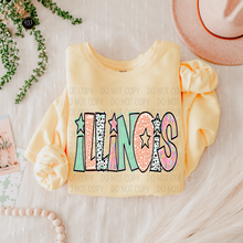 Load image into Gallery viewer, Bright Doodle State DTF Transfer