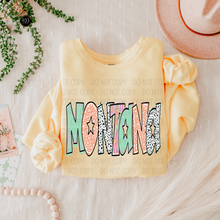 Load image into Gallery viewer, Bright Doodle State DTF Transfer