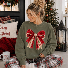 Load image into Gallery viewer, Christmas Bow DTF Transfer