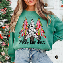 Load image into Gallery viewer, Christmas Trees Pink DTF Transfer