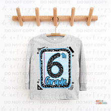 Load image into Gallery viewer, Composition Journal Grades DTF Transfer