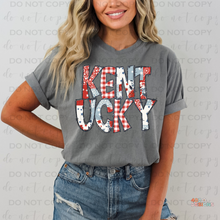 Load image into Gallery viewer, Doodle Gingham Patriotic Personalized DTF Transfer