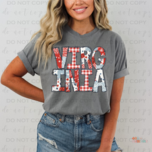 Load image into Gallery viewer, Doodle Gingham Patriotic Personalized DTF Transfer