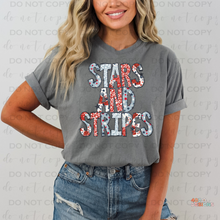 Load image into Gallery viewer, Doodle Gingham Patriotic Personalized DTF Transfer
