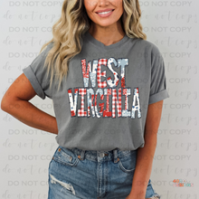 Load image into Gallery viewer, Doodle Gingham Patriotic Personalized DTF Transfer